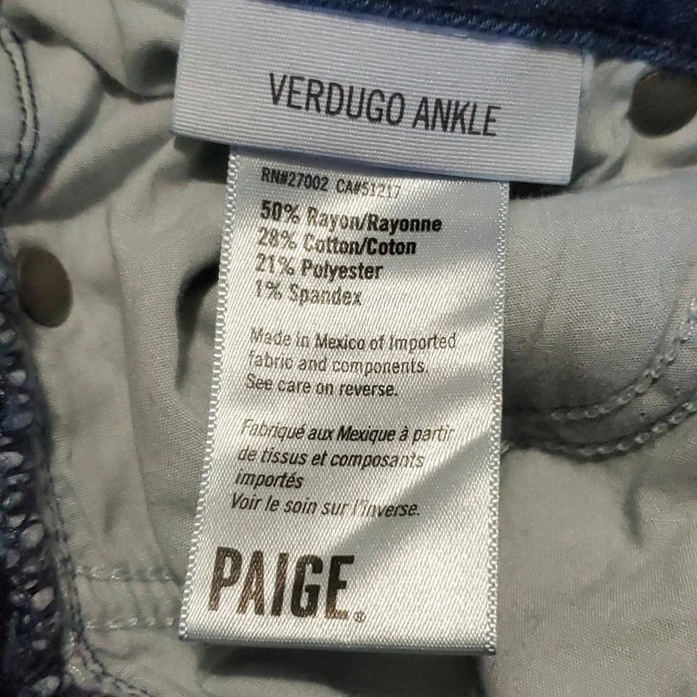 Paige jeans women's size 26 size 2 US dark medium blue Verdugo ankle